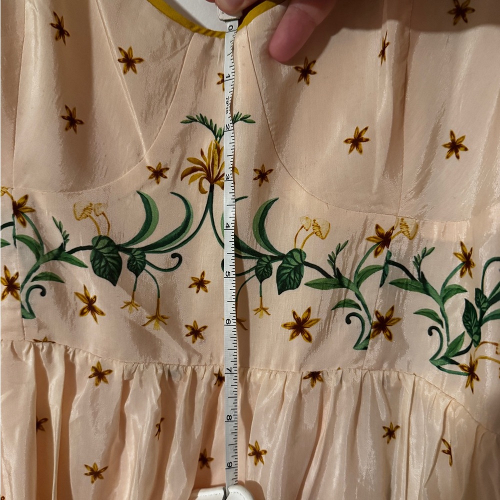 FARM Rio pink botanical beauty shoulder bow midi dress. NEW CONDITION - Picture 13 of 16